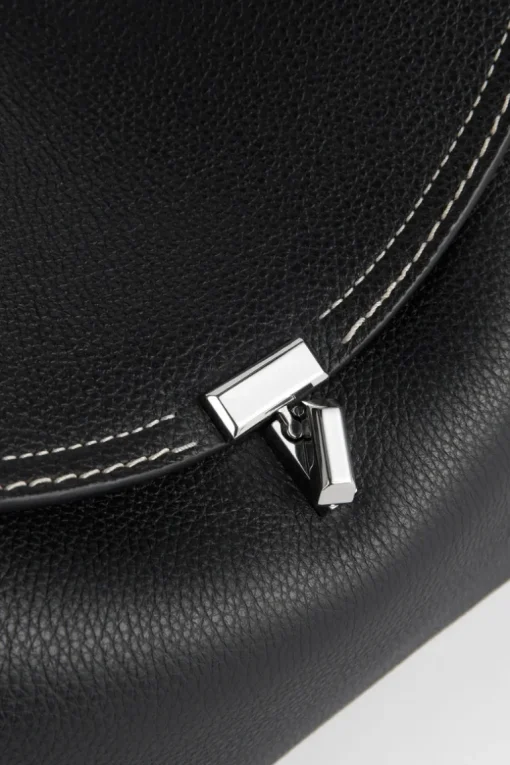 T-Lock Grained-Leather Bag