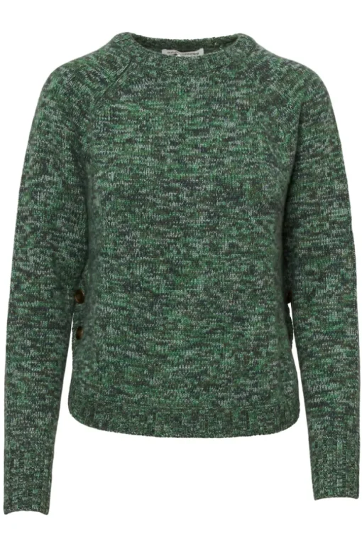 Tweed Buttoned Shirttail Crew