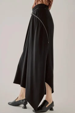 Valma Asymmetric Zip Skirt