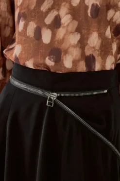 Valma Asymmetric Zip Skirt