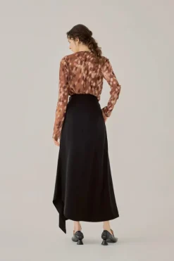 Valma Asymmetric Zip Skirt