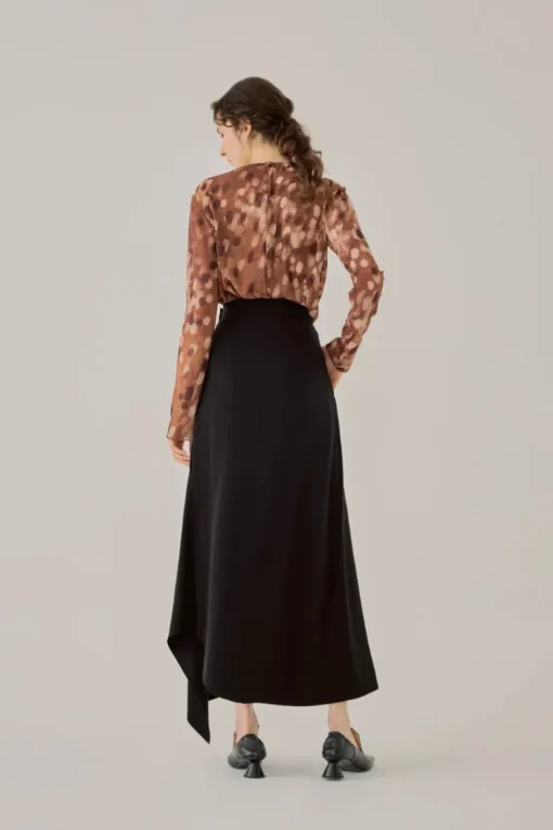 Valma Asymmetric Zip Skirt