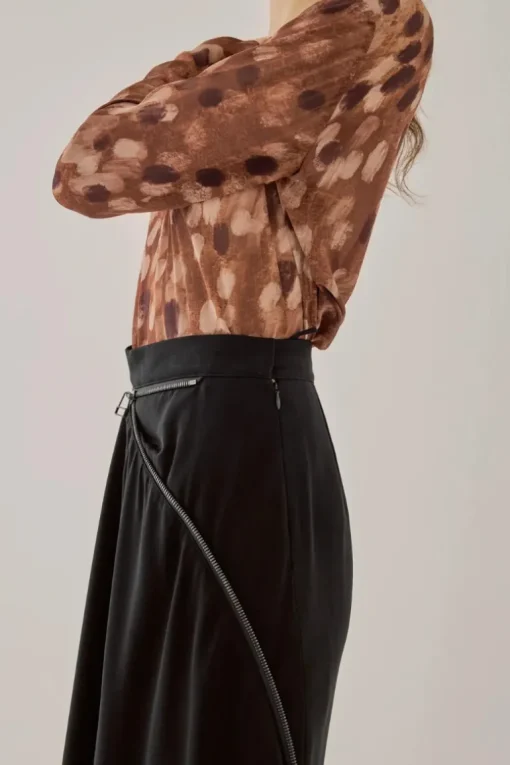Valma Asymmetric Zip Skirt