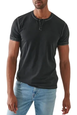 Vintage Wash Henley T-Shirt