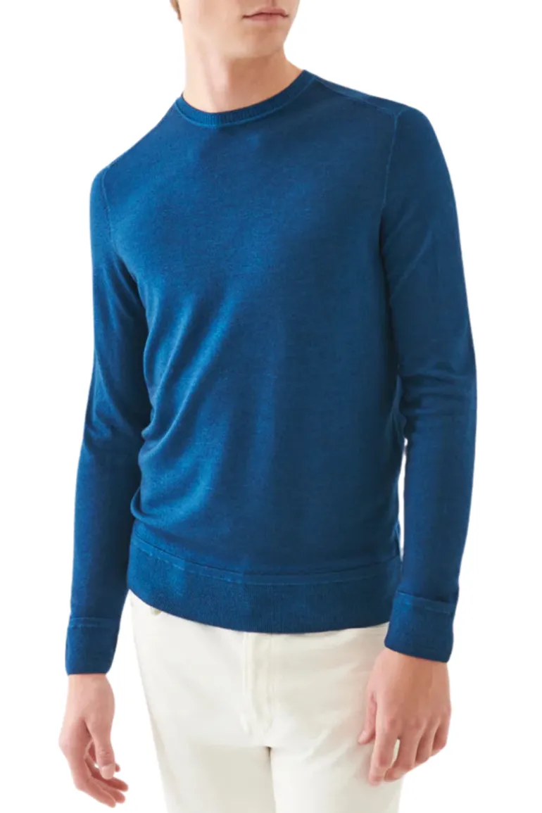 Vintage Wash Ribbed Hem Crewneck