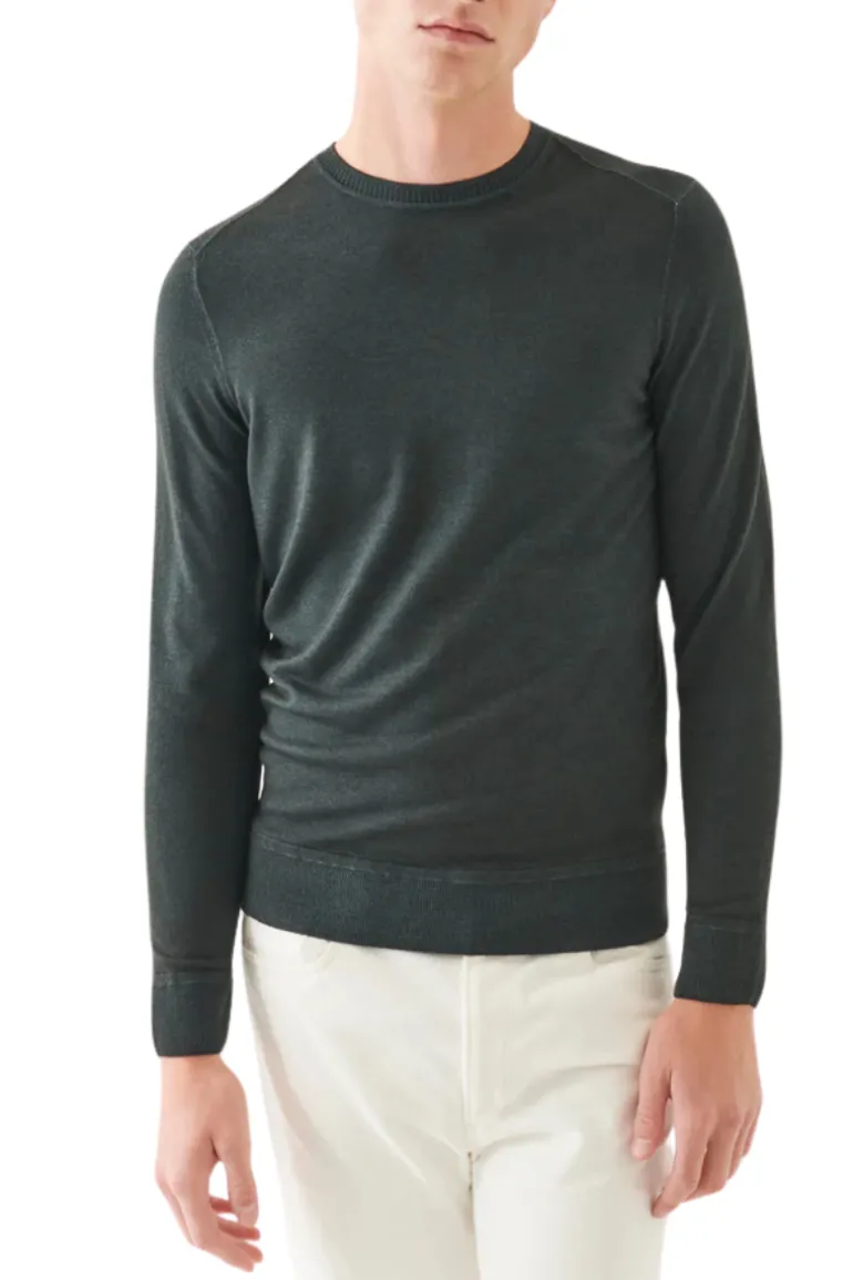 Vintage Wash Ribbed Hem Crewneck